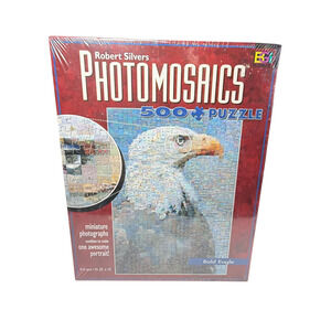 PHOTOMOSAICS Bald Eagle Puzzle 500 Pieces Robert Silvers Buffalo Games New